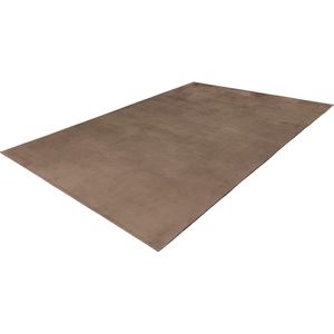 Lalee Loft - Vloerkleed - Tapijt – Karpet - laagpolig - Superzacht - effen Fluffy - wasbaar - met antislip- rabbit- 200x290 cm taupe