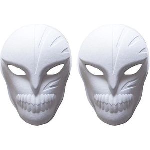 8x stuks papier mache maskers Halloween spook/spoken/geesten - Grimeer maskers - Hobby artikelen