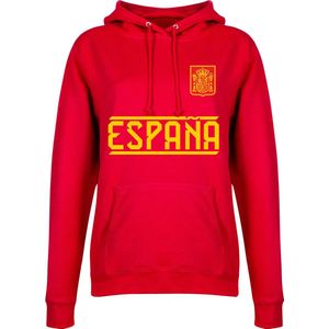 Spanje Dames Team Hoodie - Rood - XS