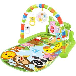 RyC Stock Kleurrijke Babypiano Gym - groen | Speelkleed voor vroege stimulatie - babygym - muzikale schatting | Piano Gym Babyspeelkleed | Speel piano in de sportschool met Tummy Time Activity Mat | Muzikaal activiteitencentrum voor baby's
