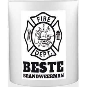 Beste brandweerman Mok met opdruk - beste brandweerman - firefighter - cadeau - 350 ML inhoud