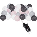 Springos Lichtsnoer | Lichtslinger | Fairy Lights | 10 m | 50 LED | Grijs/Roze/Wit/Zwart