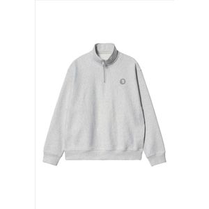 Brooklyn - Grijze B-Icon Half Zip sweater | Halve rits | Maat XXL