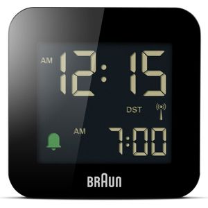 Braun BC08B-DCF - Wekker - Digitaal - Reis - Radiogestuurde tijdsaanduiding - Zwart