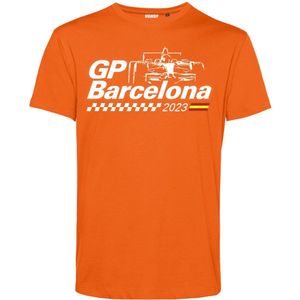 T-shirt Auto GP Barcelona 2023 | Formule 1 fan | Max Verstappen / Red Bull racing supporter | Oranje | maat XL