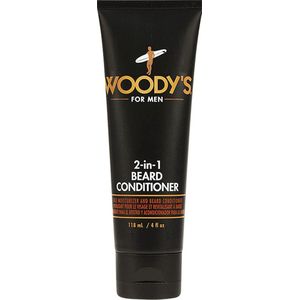 Woody's for Men 2-in-1 baardconditioner - Temt zelfs de meest ontembare baard - Speciale diep conditionerende ingrediënten - Een vleugje verkoelende grapefruit