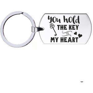 Sleutelhanger RVS - You Hold The Key To My Heart