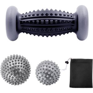 NORDIVAR® - Luxe Voetmassage Set met 3 Massageballen en Opbergtas - Ontspannende Spiermassager -