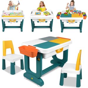 White-Label® Kinderbureau - Kindertafel voor Jongen en Meisje - Tekentafel - Verstelbaar