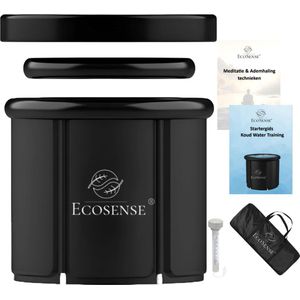 EcoSense® Zitbad XL 80 cm - ijsbad- opvouwbaar zitbad- Dompelbad- ice bath- incl afdekhoes- draagtas- extra accessoires -incl 2 e-books