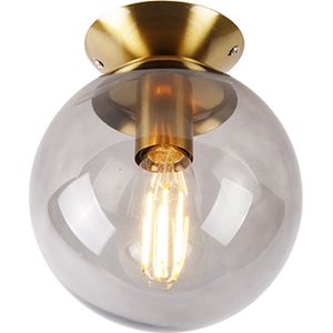 QAZQA pallon - Art Deco Plafondlamp - 1 lichts - Ø 200 mm - Goud/messing - Woonkamer | Slaapkamer | Keuken