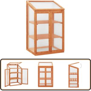 vidaXL Broeikas - Vurenhout - 60x45x100 cm Kweekkas - Broeikas - Tuinkas - Hout - Vurenhout