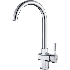 Auralum max Keukenkraan Hoog Chroom Uitloop 360° Draaibare Spoel Mixer met Uitneembare Schuimer Keuken Spoelkraan Koud en Heet Water