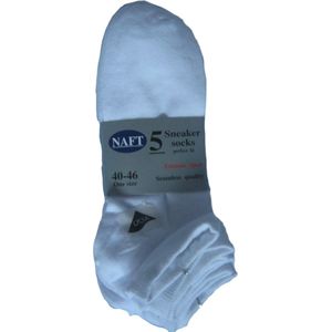 Naft 5 Paar Enkel Sokken Wit Multipack Unisex Sneakersokken 40-46