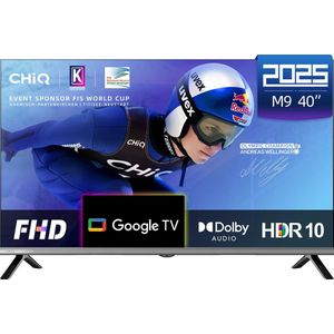 CHiQ L40M9G - Smart TV 40 Inch - FHD - Metalen Randloos - Google TV - Dolby Audio - HDMI - 2025 Nieuw