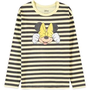 Disney Mickey Mouse - Minnie Mouse Striped Sweater/trui kinderen - Kids 134 - Zwart/Geel