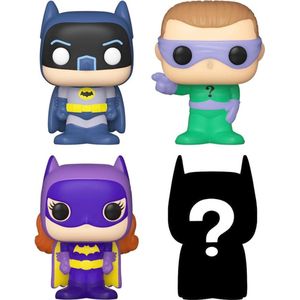 Funko Bitty Pop! - DC Batman 4-Pack Serie 4 – Batman 41 – The Riddler 183 – Batgirl 186 + Mystery