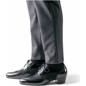 Nueva Epoca Palermo - Exclusieve Dansschoenen Heren - Argentijnse Tango - Zacht nappa leer - Ademende voering - Hakhoogte 4cm - Suède zool - Hieldemping - Salsa, Kizomba, Bachata - Nueva Epoca - Zwart - 49 1/3