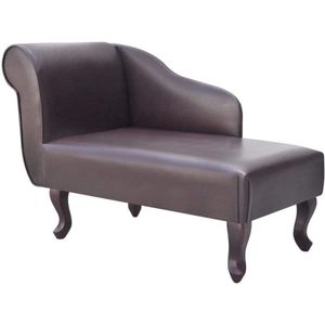 Medina Chaise longue kunstleer bruin