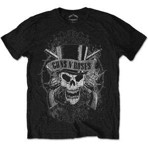 Guns N' Roses - Faded Skull Heren T-shirt - M - Zwart