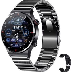 GPS Smartwatch voor Heren 2025 - ECG + PPG, Bluetooth Oproepen, Waterdicht Sporthorloge, Gezondheidsmonitor, Stappenteller, Compatibel met Android & iOS - Slim Horloge, Fitness Tracker, Gezondheid Horloge, Sport Smartwatch