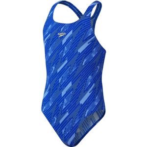 Speedo Girls HyperBoom Allover Medalist True Cobalt / Curious Blue / Lemon Drizzle