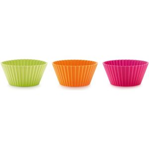 Lékué Bakvorm Muffins ø 7 cm, set van 12, Siliconen - Mixed
