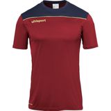 Uhlsport Offense 23 T-Shirt Kinderen - Bordeaux / Marine / Fluogeel | Maat: 152