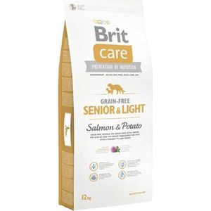 Brit Care Grain Free Senior & Light Salmon & Potato 12 kg - Hond