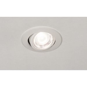 Lumidora Inbouwspot 73870 - ZOOM - Ingebouwd LED - 8.0 Watt - 600 Lumen - 3000 Kelvin - Wit - Metaal - Badkamerlamp - �⌀ 8 cm