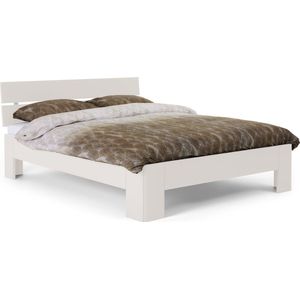 B Bright Fresh 450 Bed met Hoofdbord 90x210cm - Bedframe Wit - Eenpersoonsbedden - Instaphoogte: 45cm