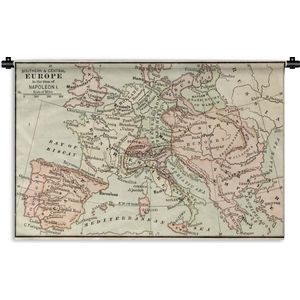 Wandkleed Antieke Keizerrijken in kaart - Zuid en Centraal-Europa in de tijd van Napoleon I Wandkleed katoen 90x60 cm - Wandtapijt met foto