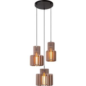 Lucide ROLLO - Hanglamp - 3xE27 - Taupe