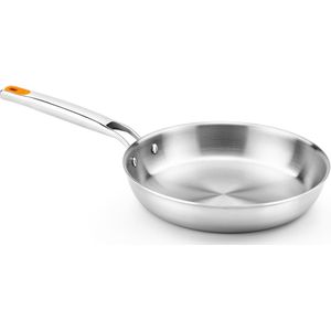 Efficiënte Inox Triply Braadpan 20 cm - Roestvrij Staal, PFOA-vrij, Geschikt voor Inductie
