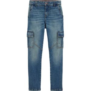 WE Fashion Jongens regular fit jeans met cargozakken