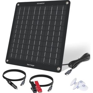 12V 10W Zonnepaneel Oplader en Onderhouder voor Auto, Motor, Boot en RV