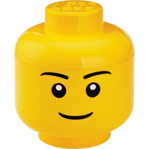 LEGO Head Boy L Opbergbox - Kunststof - Geel
