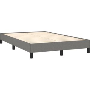 vidaXL - Boxspring - met - matras - stof - donkergrijs - 120x190 - cm