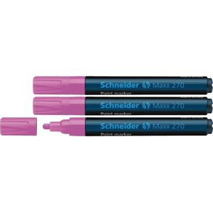 Schneider lakmarker - Maxx 270 - 1-3 mm - roze - 3 stuks - S-127009-3