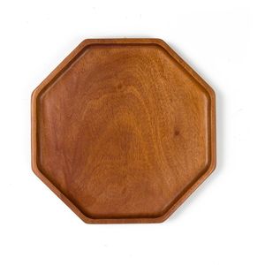 Khaya - octagon houten dessertbord - duurzaam - eco-vriendelijk - handgemaakt