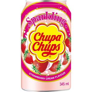 Chupa Chups frisdrank "" Aardbeienroomsmaak"" 345ml.