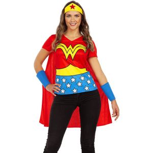 FUNIDELIA Wonder Woman Kostuum voor vrouwen - Superhelden Kostuum - Maat: L - Rood