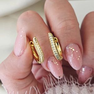 14k goud vergulde luxe oorbellen / roestvrijstalen oorbellen / zirkonia stenen / luxe vrouwen dames oorbellen / MOEDERDAG CADEAU / luxe doos erbij / sOwiesO shop /