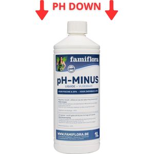 Famiflora pH-minus vloeibaar 1L - verlaagt de pH-waarde van je zwembad of spa!