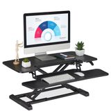 relaxdays bureau verhoger zit sta - stabureau - hoogte verstelbaar - toetsenbordplank