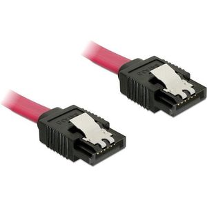 SATA datakabel - plat - SATA600 - 6 Gbit/s / rood - 0,10 meter