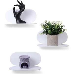 Goodivery ® Set van 3 Zwevende Wandplanken van Hoogwaardig Acryl voor Diverse Ruimtes in Huis