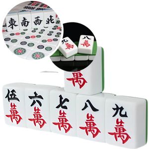 Premium Mahjongstenen Speelset 42mm XXL - Met opbergdoos - Competitie kwaliteit - Mahjong Acryl - Majiang - Mahjong stenenset - Mahjong stenen - mahjong bordspel - mahjong spel - Mahjong