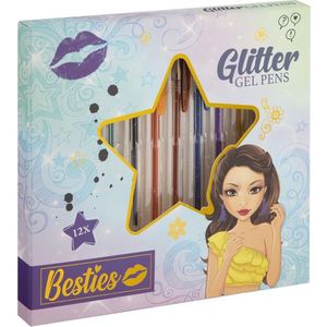 Grafix Besties Glitter gel pennenset 12-delig