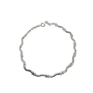 zilveren schakelarmband Boston cross connected | armband dames zilver | Lengte verstelbaar 17-19cm | Zilverana | 925 zilver